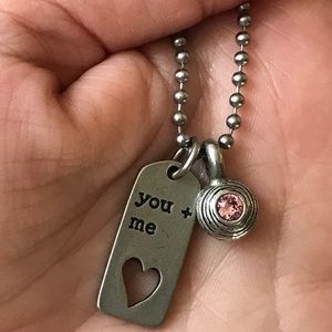 Jewell Kade by Thirty-one silver ball necklace and charm